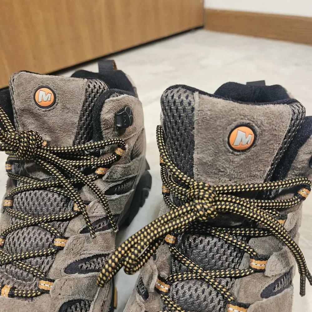 Merrell Moab 2 Mid Vent Men 7.5 Walnut Brown Hiking Boots Vibram Shoes J06045